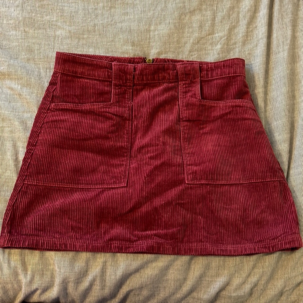 Pink Corduroy Skirt